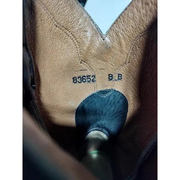 Harley-Davidson Jessa gray leather nickle studs cowboy riding boots woman 8B