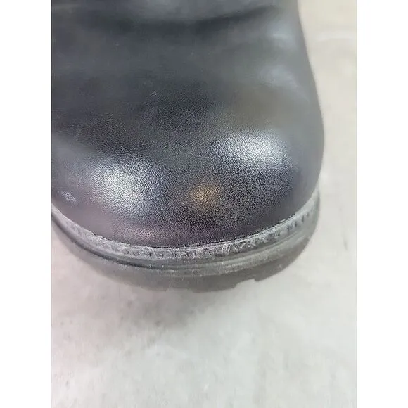Harley Davidson Leather‎ Boots Lace Up Women Tegan D84424 Black Size 9.5 Buckle