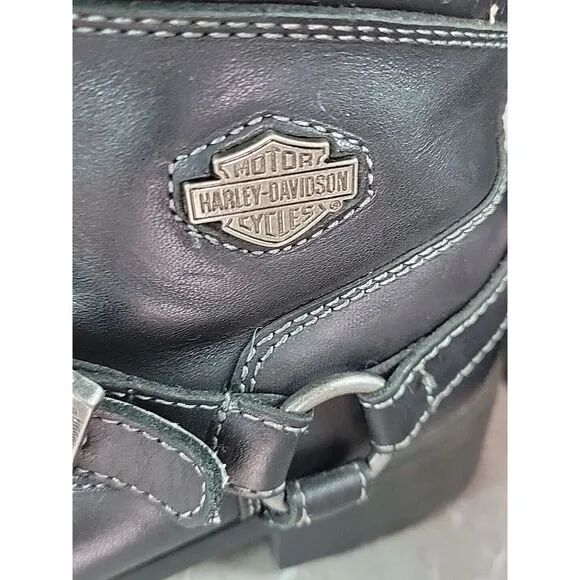 Harley Davidson Leather‎ Boots Lace Up Women Tegan D84424 Black Size 9.5 Buckle