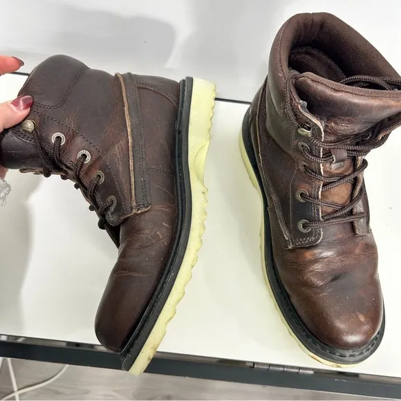 Harley-Davidson Marconi Brown Ankle Boots with Lace-Up Design