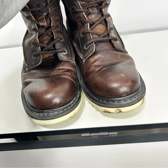 Harley-Davidson Marconi Brown Ankle Boots with Lace-Up Design