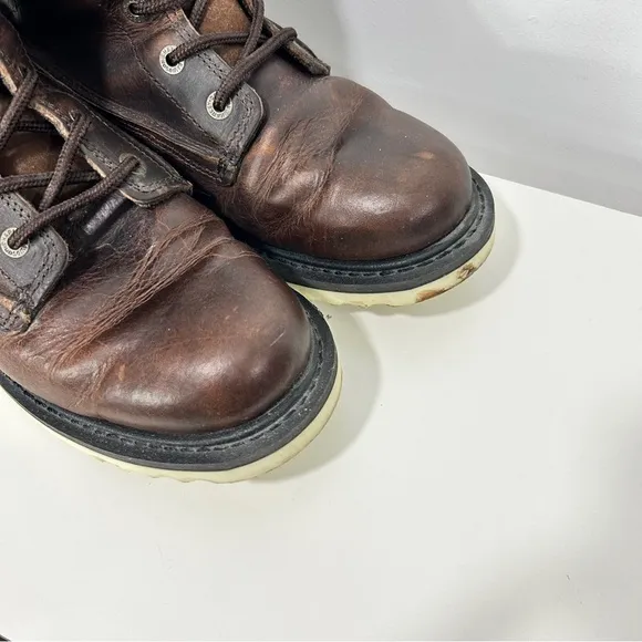 Harley-Davidson Marconi Brown Ankle Boots with Lace-Up Design