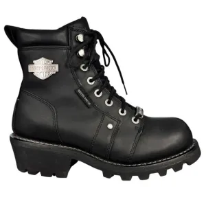 Harley Davidson Mens Black Leather Waterproof Biker Moto Boots Size US 8.5