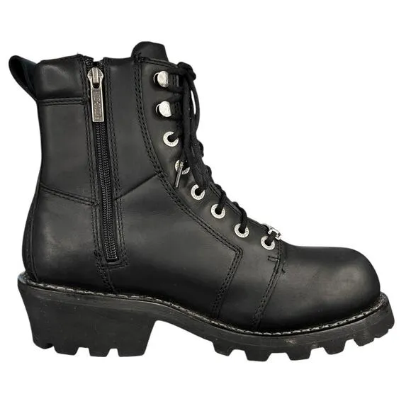 Harley Davidson Mens Black Leather Waterproof Biker Moto Boots Size US 8.5