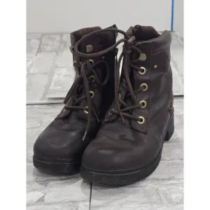 Harley Davidson Motorcycles Ankle Boots Brown‎ Women's 6 Lace Up Zipper 83531