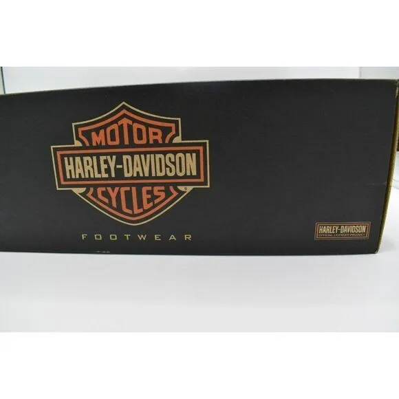 Harley Davidson Mens Size 9 Merton HD Logo Black Leather Motorcycle Boots D93660
