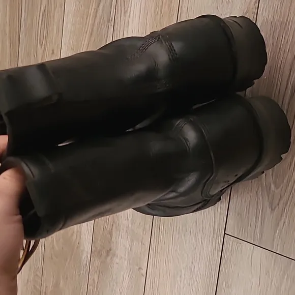 HATHORN‎ EXPLORER H7809 Black Leather Mens 8.5 D Outdoor Smokejumper Boots RARE