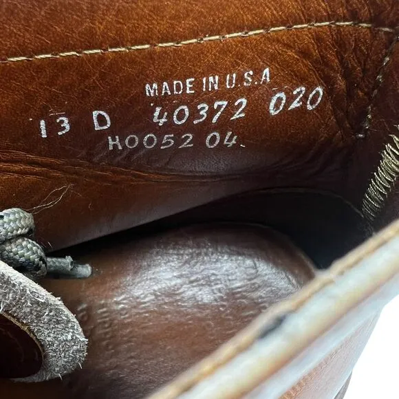Helm Boots Men Size 13D Muller in Teak Lace Up Texan Made In USA