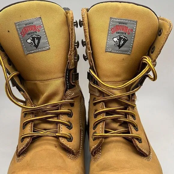 Herman survivors steel toe leather upper Preowned boots- mens 7
