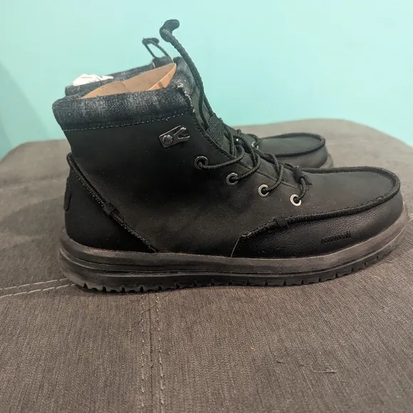 Hey Dude Bradley Men Boots Black Size 10