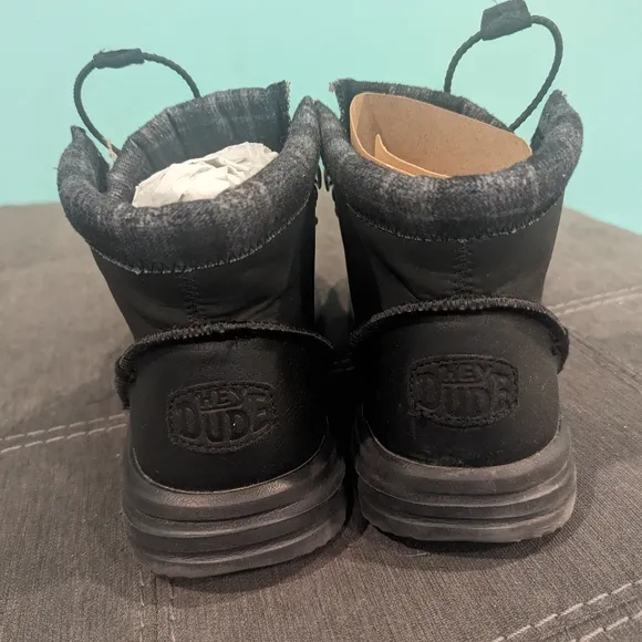 Hey Dude Bradley Men Boots Black Size 10