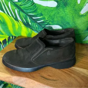 Hogan Mens 7.5/41 Dark Brown Leather Slip On Business Casual Fall Winter Shoes