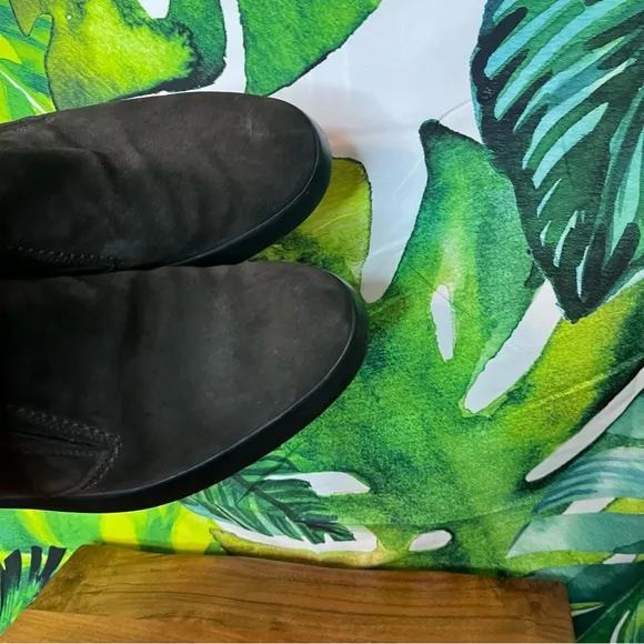 Hogan Mens 7.5/41 Dark Brown Leather Slip On Business Casual Fall Winter Shoes