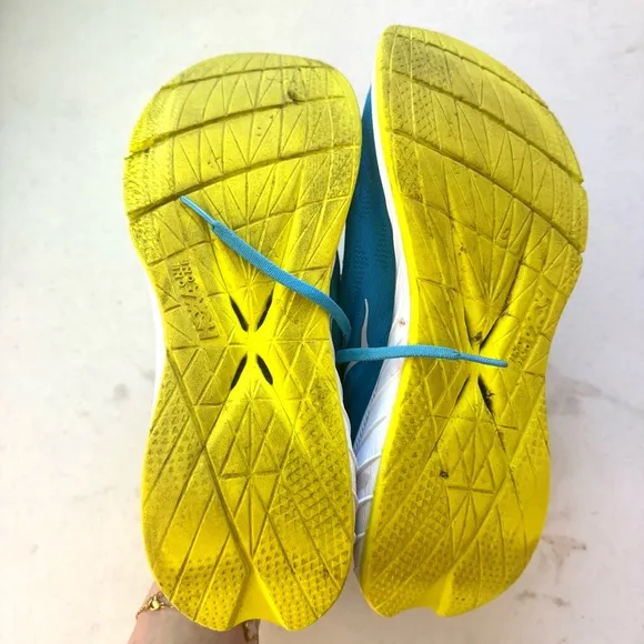 Hoka One One Endurance X 2 Lace Up Athletic Running Shoes Blue Size 9D