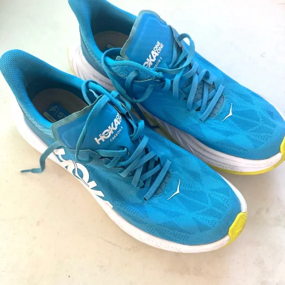 Hoka One One Endurance X 2 Lace Up Athletic Running Shoes Blue Size 9D