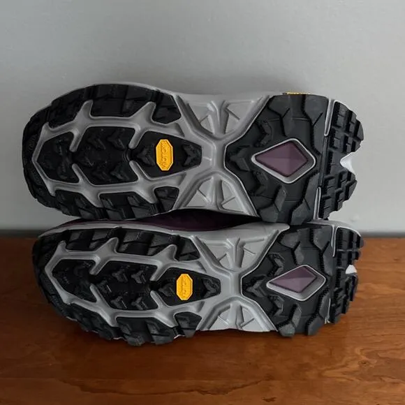 Hoka Shoes Womens 9 Grape Wine Kaha 2 Low GTX Waterproof Gortex Vibram Sole