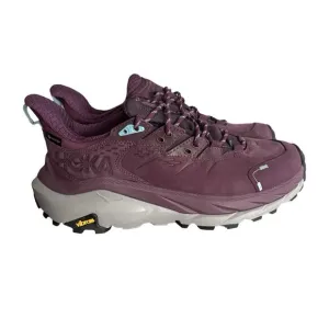Hoka Shoes Womens 9 Grape Wine Kaha 2 Low GTX Waterproof Gortex Vibram Sole
