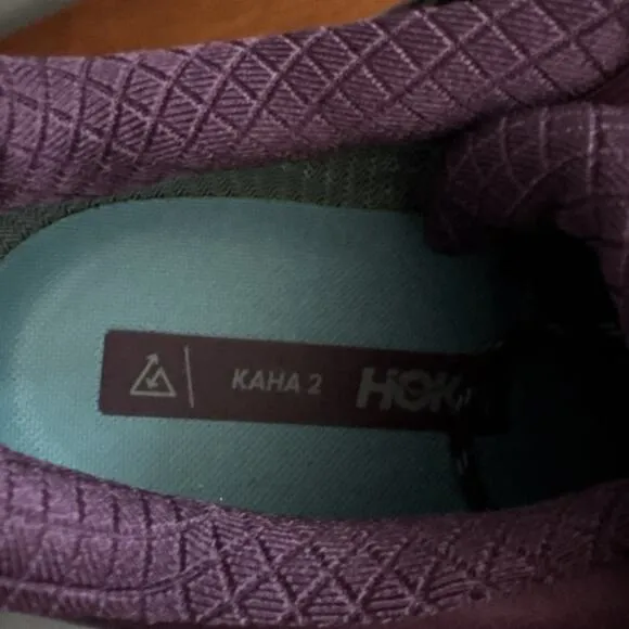 Hoka Shoes Womens 9 Grape Wine Kaha 2 Low GTX Waterproof Gortex Vibram Sole