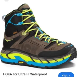 hoka Tor Ultra Hi Waterproof Hiking Boots Men's Size 8.5