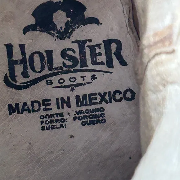 Holster men 6 exotic Mexican cowboy boots