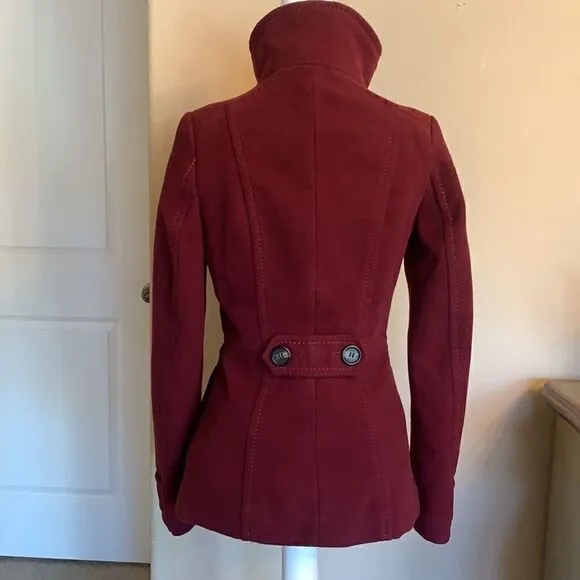 🌟HOST PICK⭐️ H&amp;M burgundy Peacoat.