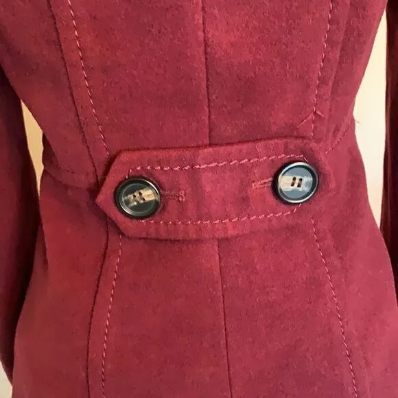 🌟HOST PICK⭐️ H&amp;M burgundy Peacoat.