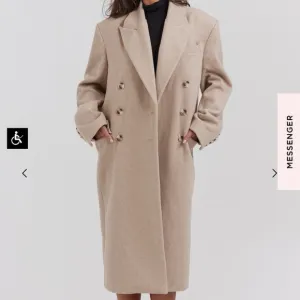 House of CB ‘Carter’ White Pepper Double-Breasted Coat – NWT – Size XS