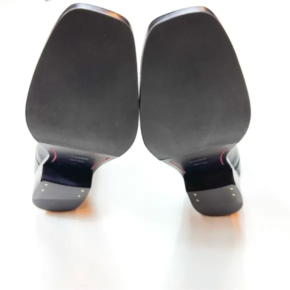 Hugo Black Leather Stacked Chelsea Boots for Men