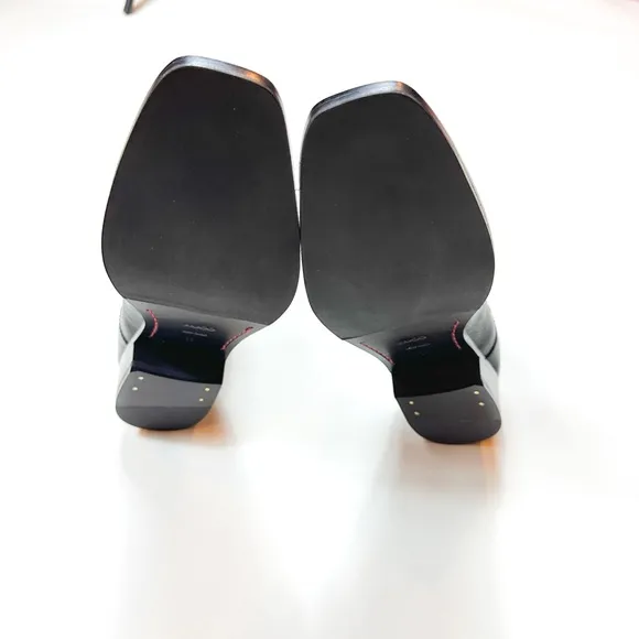 Hugo Black Leather Stacked Chelsea Boots for Men