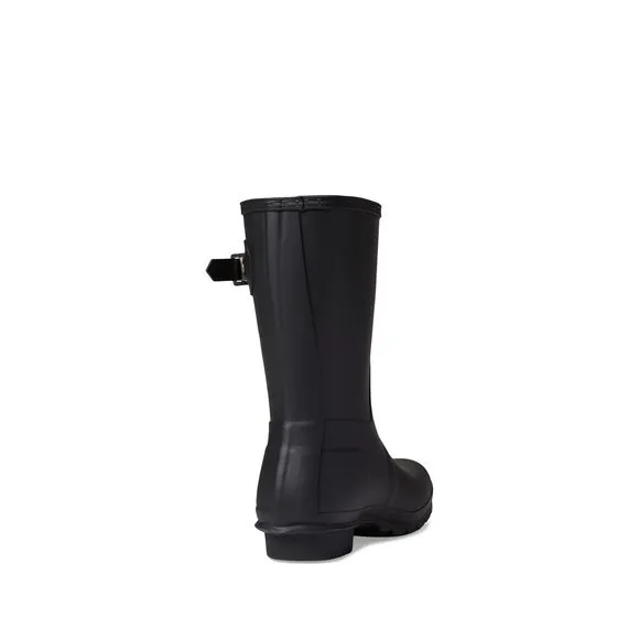 HUNTER FOOTWEAR WOMEN'S ORIGINAL SHORT INSULATED RAIN BOOT, BLACK, 7
