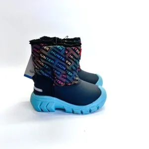 Hunter Girls' Intrepid Logo Cold Weather Snow Boots Size US 7 UK 6 Rainbow Logo
