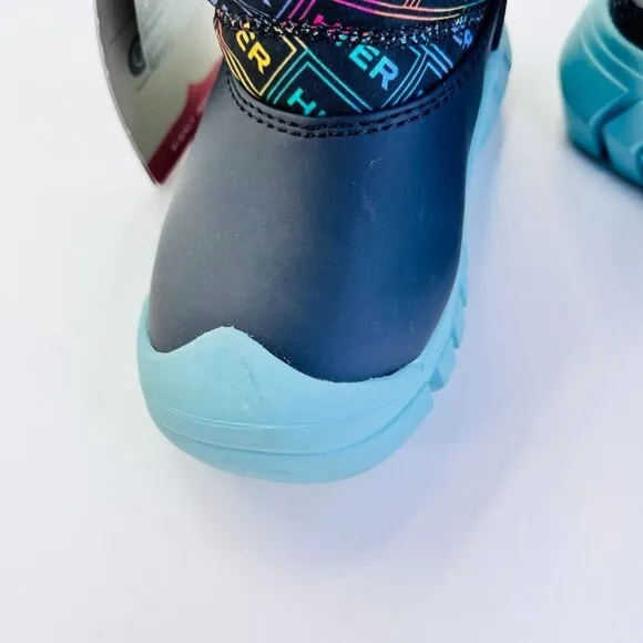 Hunter Girls' Intrepid Logo Cold Weather Snow Boots Size US 7 UK 6 Rainbow Logo