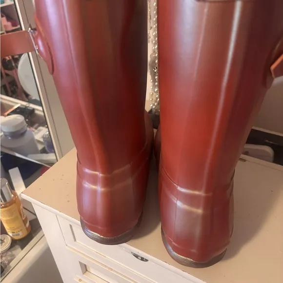 Hunter Iridescent Pink Tall Rain Boots