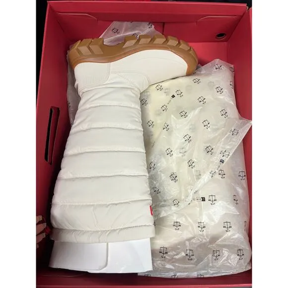 Hunter Original Intrepid White Tall Rain Boots - Size 9