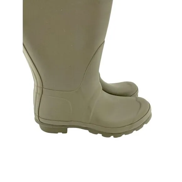 Hunter Original Tall Rain Boots Light Grey Stretch Back SZ 6 US 37 EU New