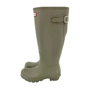 Hunter Original Tall Rain Boots Light Grey Stretch Back SZ 6 US 37 EU New