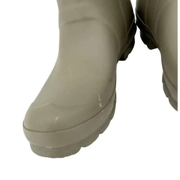 Hunter Original Tall Rain Boots Light Grey Stretch Back SZ 6 US 37 EU New