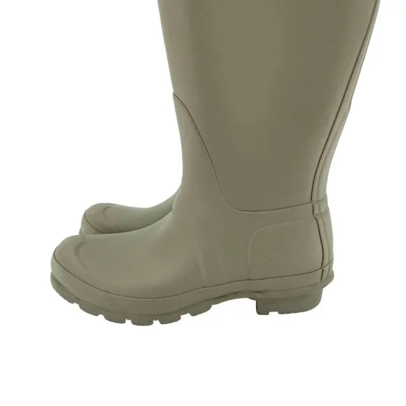 Hunter Original Tall Rain Boots Light Grey Stretch Back SZ 6 US 37 EU New
