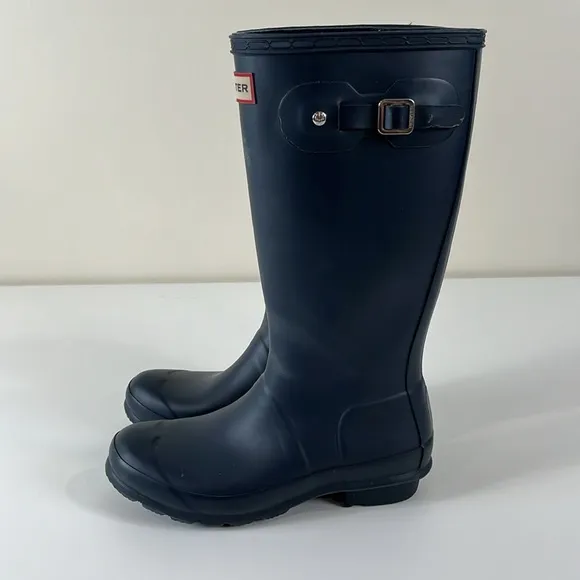 Hunter Original Waterproof Rain Winter Boots Dark Blue Kids Unisex