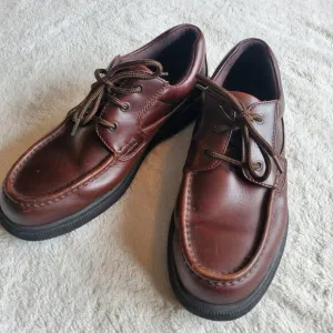 Hush Puppies Dark Brown Leather Gus Office Work Formal Wedding Dress Shoes 10.5