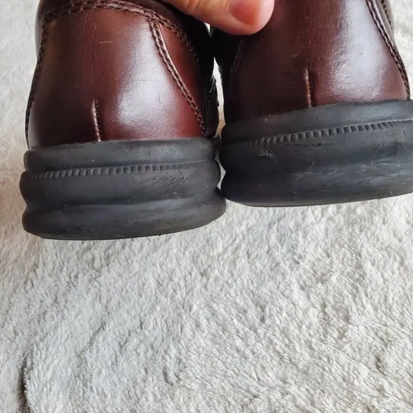 Hush Puppies Dark Brown Leather Gus Office Work Formal Wedding Dress Shoes 10.5