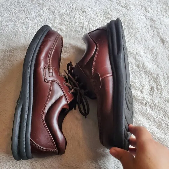 Hush Puppies Dark Brown Leather Gus Office Work Formal Wedding Dress Shoes 10.5