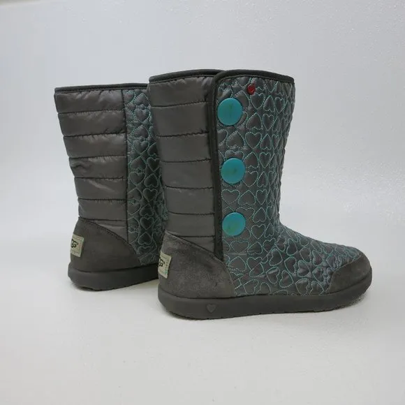 I Heart Puffy Tall Fully Insulated Winter Warm Boots Kids 6