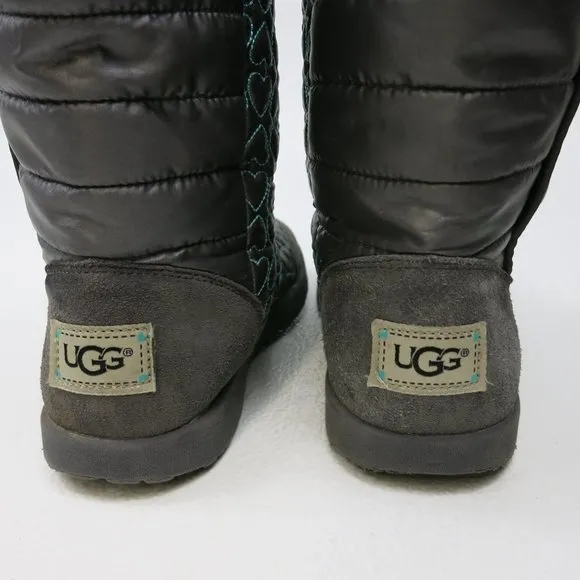 I Heart Puffy Tall Fully Insulated Winter Warm Boots Kids 6