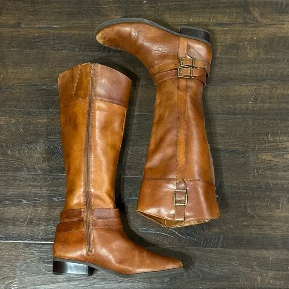 INC International Concept Frankii Leather Riding Boots Size 10 Women