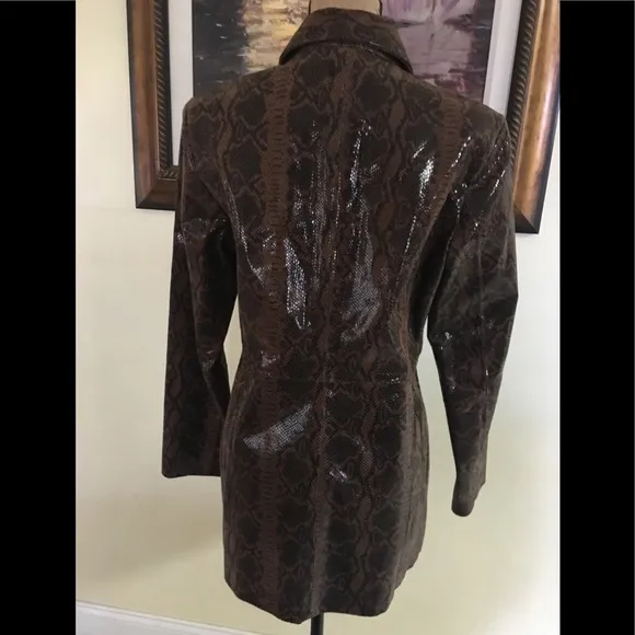 INC International Concepts Leather Jacket Coat
