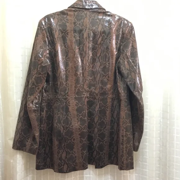 INC International Concepts Leather Jacket Coat
