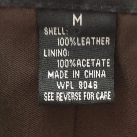 INC International Concepts Leather Jacket Coat