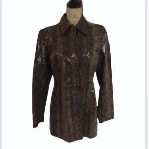INC International Concepts Leather Jacket Coat