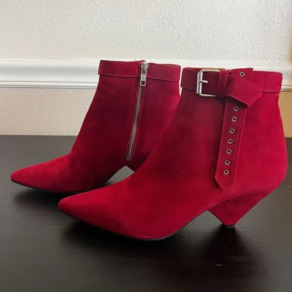 IRO LINAC Ankle Boots In Red Womens Size Eu 39 / US 8 - 8.5 New In‎ Box